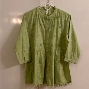 Green Tunic Top